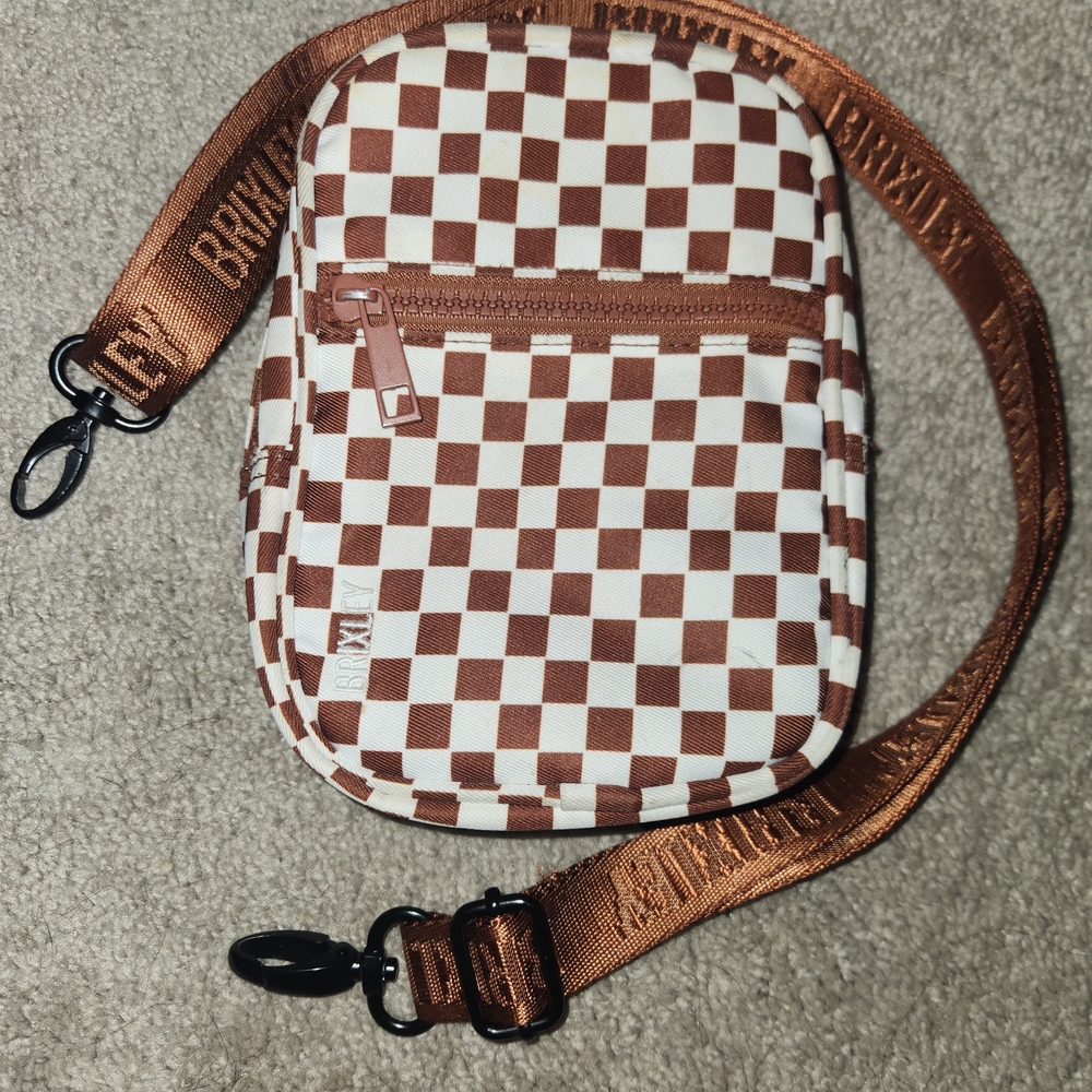BRKN Brown Checkered Mini Bag